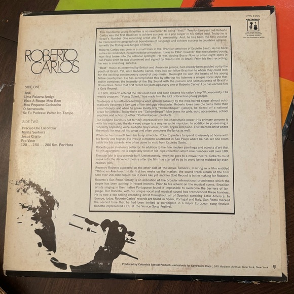 1970 Roberto Carlos Vinyl Great condition! - Picture 2 of 2